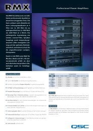 RMX Serie Datenblatt - QSC Audio Products