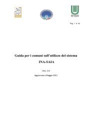 Guida per i comuni sull’utilizzo del sistema INA-SAIA