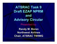 ATSRAC Task 9 Draft EZAP NPRM and Advisory Circular