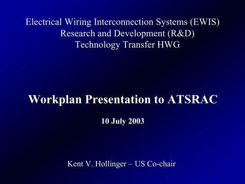 Workplan Presentation to ATSRAC