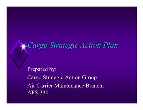 Cargo Strategic Action Plan