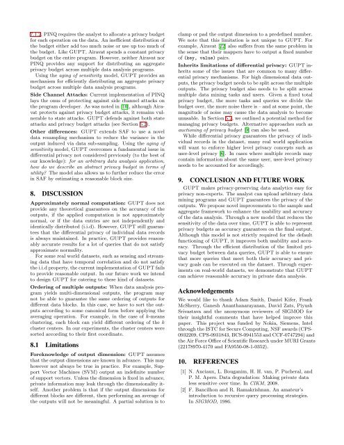 GUPT: Privacy Preserving Data Analysis Made Easy - Computer ...