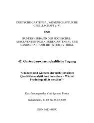 42. Gartenbauwissenschaftliche Tagung - (DGG) und des