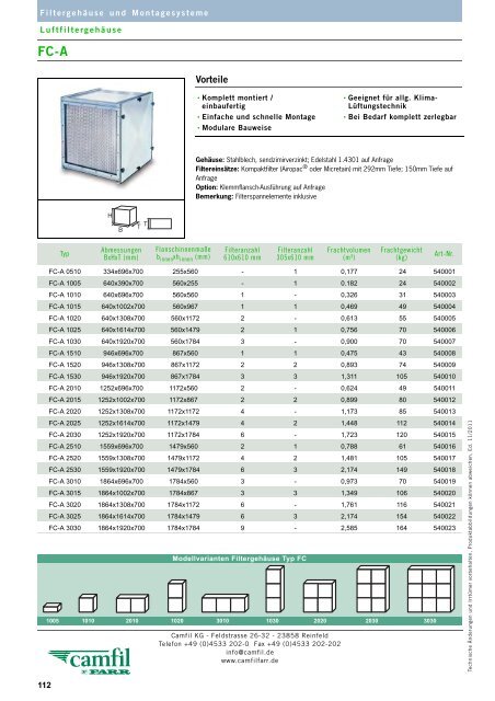 Filterklasse F5 - Camfil Farr