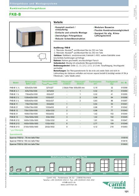 Filterklasse F5 - Camfil Farr