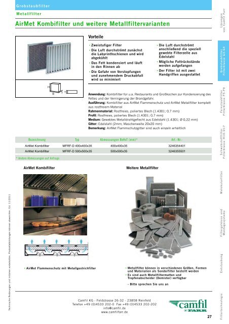 Filterklasse F5 - Camfil Farr