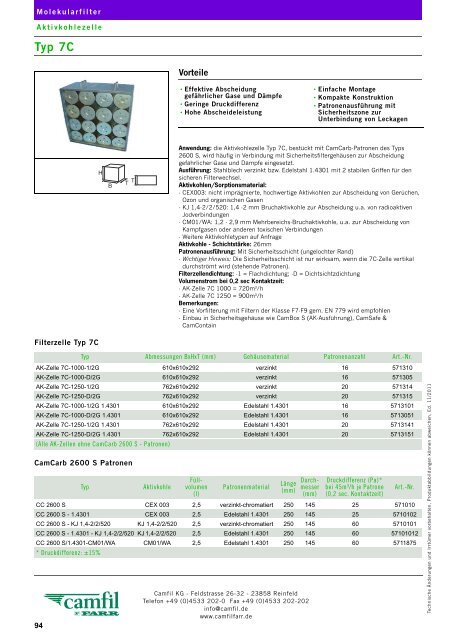 Filterklasse F5 - Camfil Farr