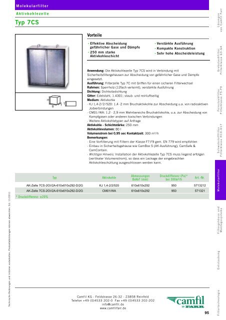 Filterklasse F5 - Camfil Farr