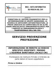 MO2 – NOTA INFORMATIVA SUI RISCHI ASL CN1