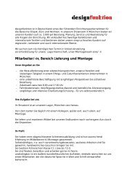 Mitarbeiter/-in, Bereich Lieferung und Montage