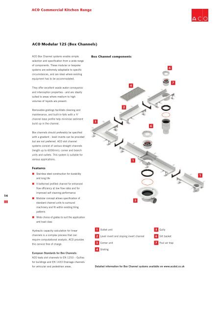 ACO Commercial Kitchen & Food Processing Drainage Systems