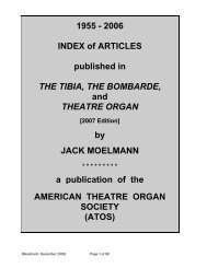 1955 - 2006 INDEX of ARTICLES published in ... - Save The Organ