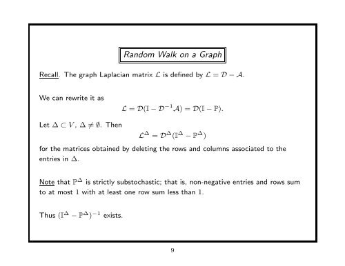 A Random Walk Proof of Matrix Tree Theorem