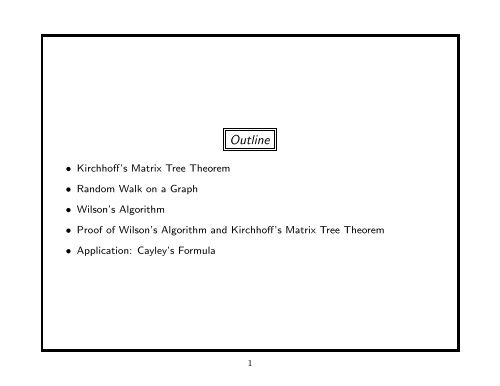 A Random Walk Proof of Matrix Tree Theorem