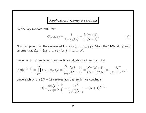 A Random Walk Proof of Matrix Tree Theorem