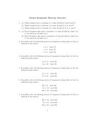 Chinese Remainder Theorem Exercises