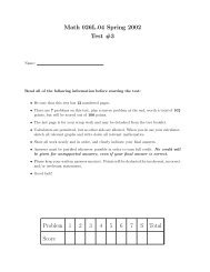 Problem 1 2 3 4 5 6 7 S Total Score