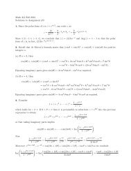 Math 312 Fall 2013 Solutions to Assignment #2 1. Since the polar ...