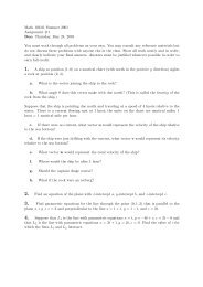 Math 103.01 Summer 2001 Assignment #1 Due: Thursday, May 24 ...