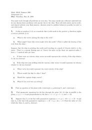 Math 103.01 Summer 2001 Assignment #1 Due: Thursday, May 24 ...