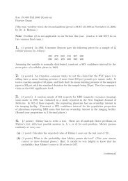 Stat 151.003 Fall 2006 (Kozdron) Practice Exam (This was, word-for ...