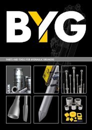 PARTS AND TOOLS FOR HYDRAULIC BREAKERS