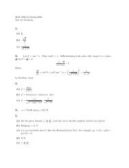 Math 026L.04 Spring 2002 Test #1 Solutions (a) Ï (b) â â 3 2 (c) 1 ...
