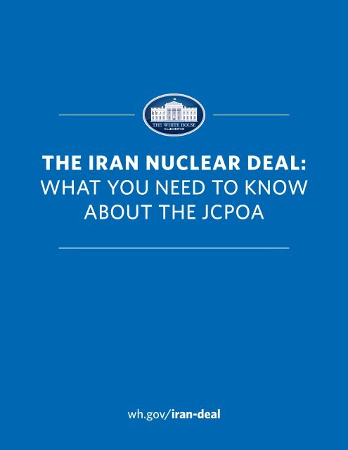 WHAT YOU NEED TO KNOW ABOUT THE JCPOA