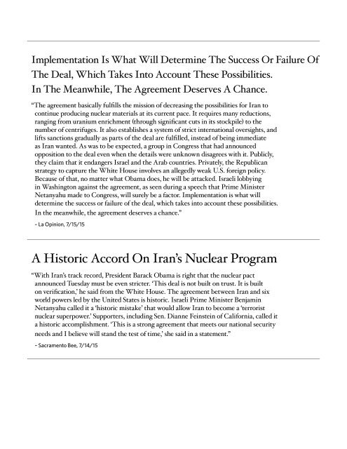 WHAT YOU NEED TO KNOW ABOUT THE JCPOA