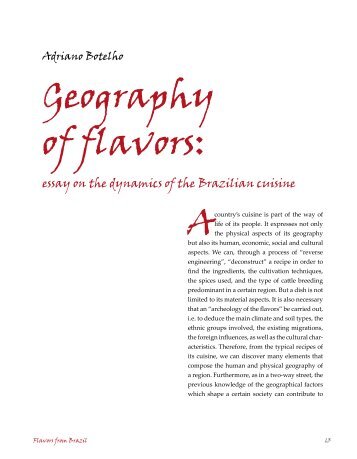 Geography of flavors