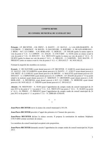 CONSEIL MUNICIPAL DU 24 DECEMBRE 2001 - Corbeil-Essonnes