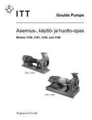 Asennus-, kÃ¤yttÃ¶- ja huolto-opas - Goulds Pumps