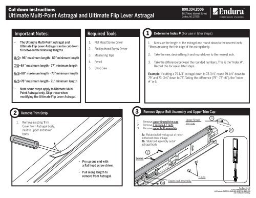 Ultimate Multi-Point Astragal and Ultimate Flip Lever Astragal 1 2 3