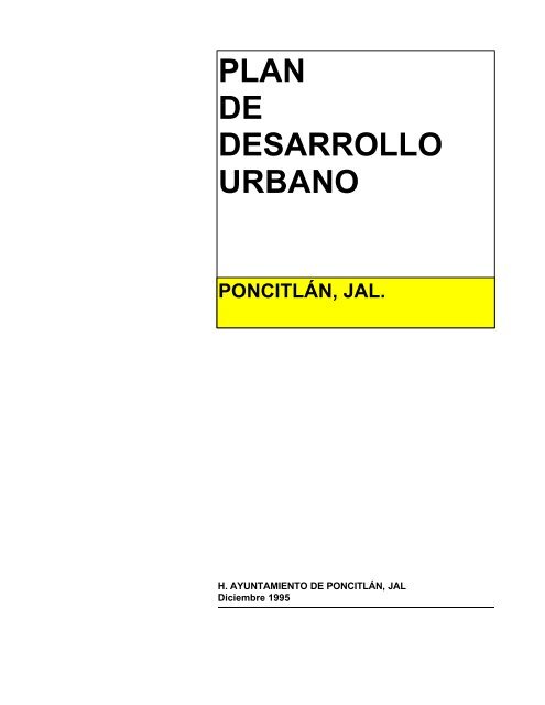 PLAN DE DESARROLLO URBANO