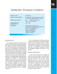 Domestic Pressure Cookers - Dcmsme.gov.in