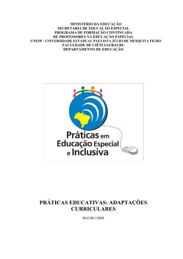 PRÁTICAS EDUCATIVAS ADAPTAÇÕES CURRICULARES