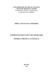 A DIMENSÃO EDUCATIVA DO TRABALHO TEORIA E PRÁTICA NA ESCOLA