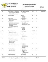 Saskatchewan Element list - Saskatchewan Conservation Data Centre