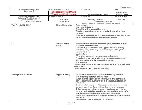 Job Hazard Analysis Safety Packet