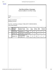 Kannur - Total Physical Fitness Programme 2012-13