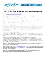 PSTA to Hold Public Hearing for Capital Improvement Program