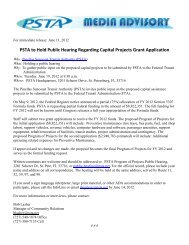 PSTA to Hold Public Hearing Regarding Capital Projects Grant Application
