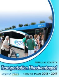 Pinellas County Transportation Disadvantaged Service Plan ... - PSTA