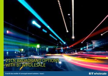 21CN BROADBAND OPTIONS WITH BT WHOLESALE