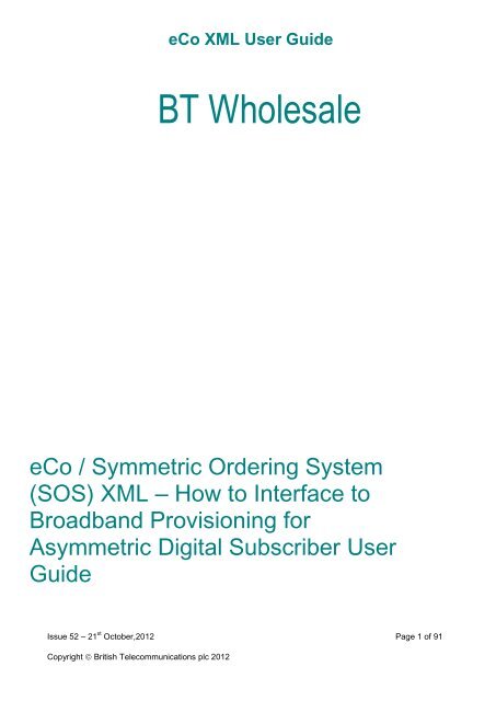 eCo XML User Guide
