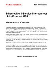 Ethernet MSIL - BT Wholesale