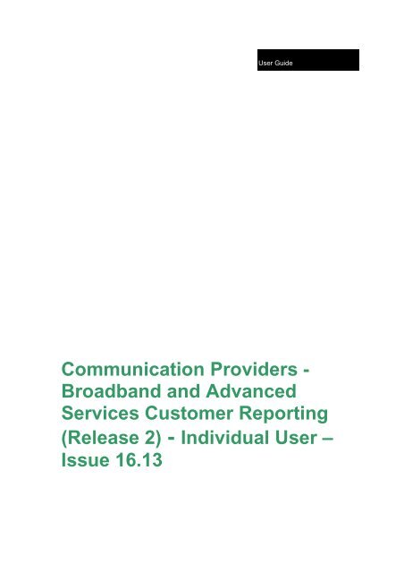 Broadband and Advanced Services Customer ... - BT Wholesale