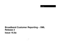 Broadband Customer Reporting – XML Release 2 Issue 16.8a