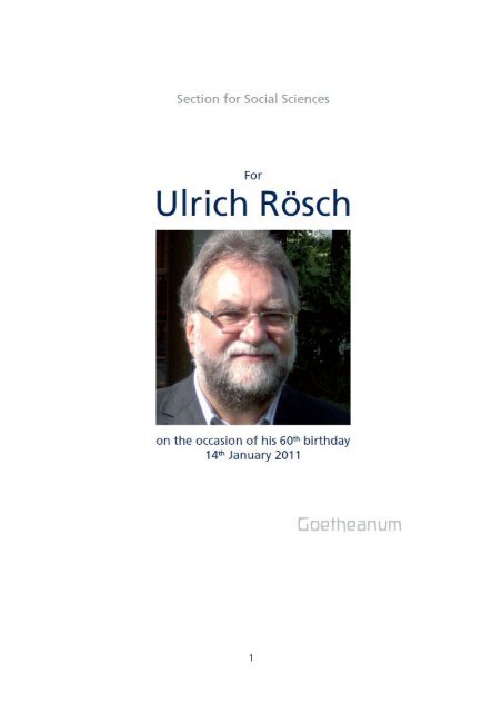 For Ulrich Rösch - Goetheanum