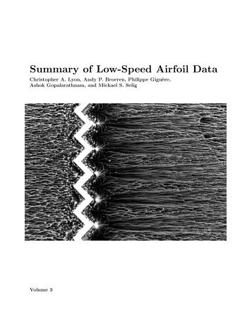 Summary of Low-Speed Airfoil Data - Department of Aerospace ...